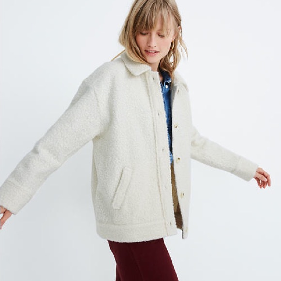 Madewell Bouclé Bomber Jacket - Picture 2 of 6